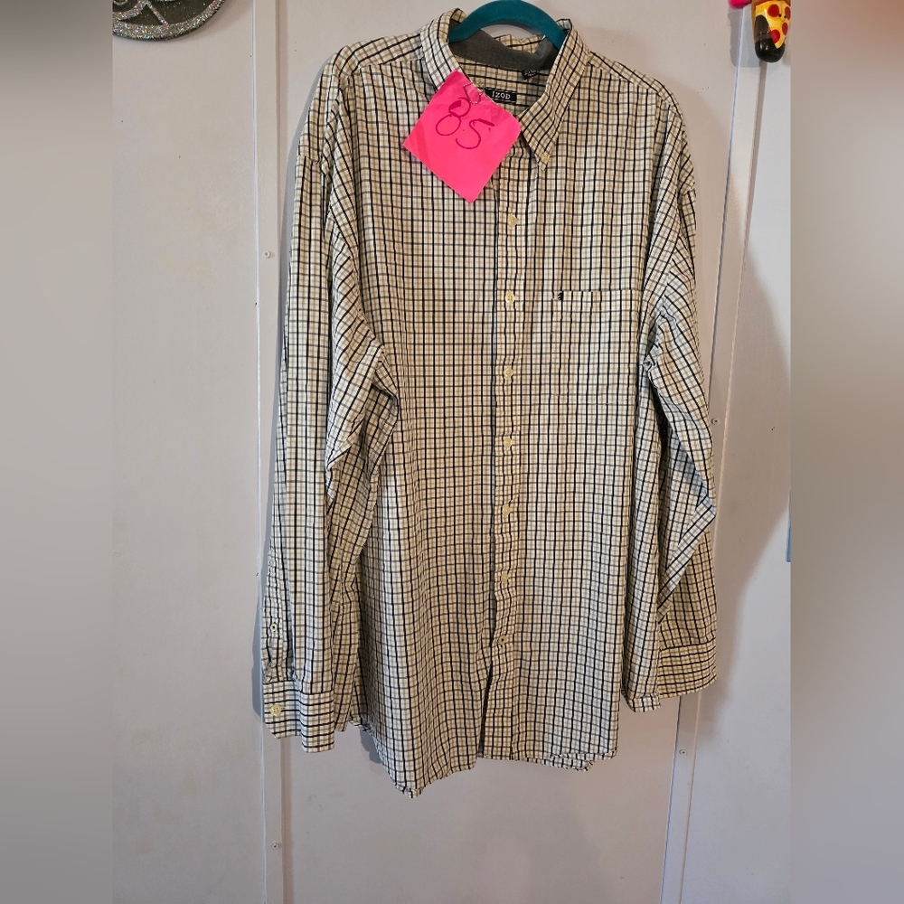 Izod Button Down Shirt Mens Shirt Size 3xlt